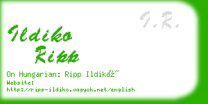 ildiko ripp business card
